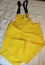 New Carhartt PVC Rain Storm Bib Overalls Waterproof Men's Yellow NWT XXL Tall