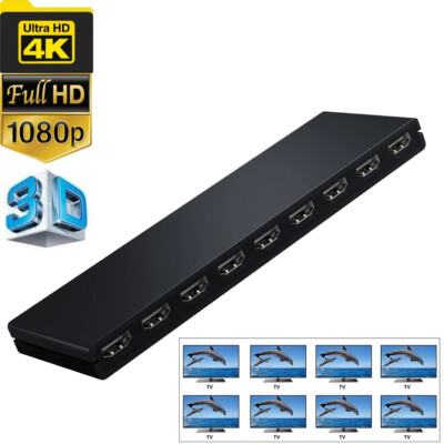 8 Port HDMI Splitter 1 in 8 out 4K HDMI 1.4 Splitter 1X8 HDCP 1.4 für Apple TV