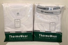    Nikken Thermowear Men's Long Johns Size L Top  Bottom 1792 1797 Men Large   