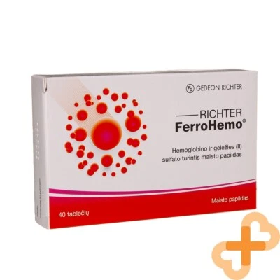 RICHTER FERROHEMO Dietary Supplement Containing Hemoglobin & Iron Sulfate 40 Tab
