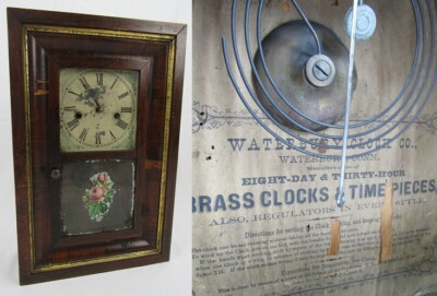 ANTIQUE Waterbury Clock Company USA Shelf 30 hour mantel