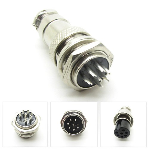 10 × Aviation Plug 7-Pin 16mm Male and Female Wire Panel Metal Connector GX16-7 - Picture 4 of 5