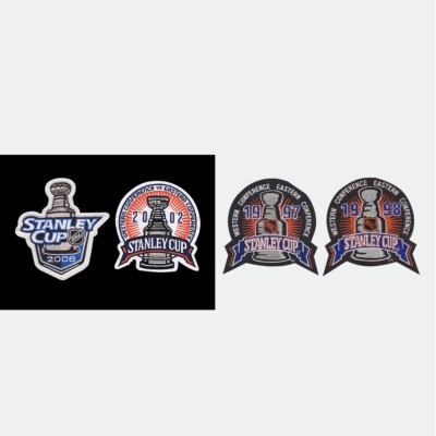 NHL Detroit Red Wings Stanley Cup Patches Lot of 4    2002, 2008, 1997, 1998 