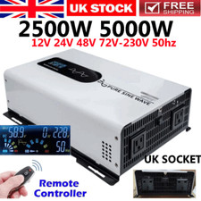 Pure Sine Wave Inverter Off Grid 2500W 5000W 12V 24V 48V to 220V Remote Control