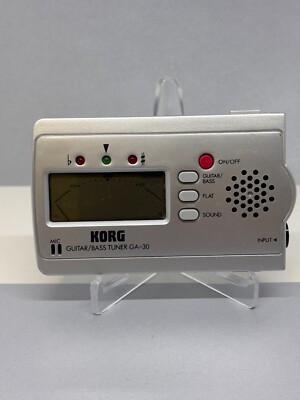 Korg GA30 N222 Ultra Compact Guitar & Bass Tuner High-Precision LCD Meter TESTED