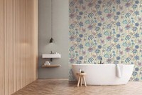 Vliestapete Blumen Abstrakt Aquarell Optik Weiß Grau Blau 39695-3 (4,39€/1Qm)