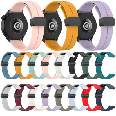 For HUAWEI Watch4/Watch4 Pro Folding Buckle Watch Band Silicone Strap Magnetic