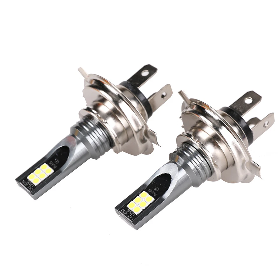 2× Ampoules H4 LED 6000K Feux Phare Lampe Xénon 12000LM 110W Phare Ampoule Neuf - Photo 4/4