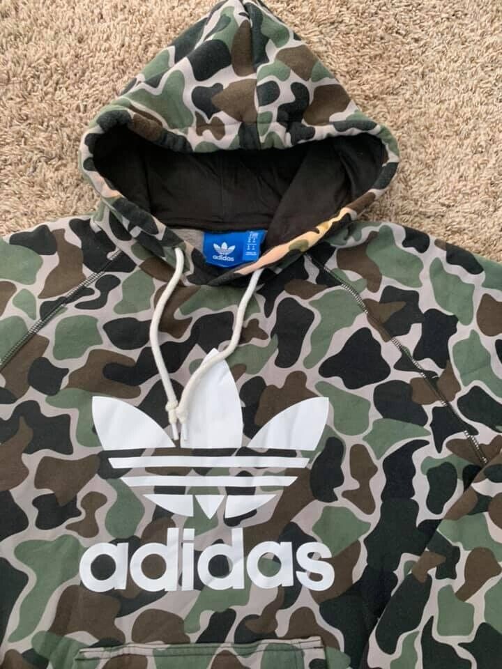 Vertrouwen dichtheid periodieke Adidas Camo Hoodie Men&#039;s Size M Pullover Camouflage Green | eBay