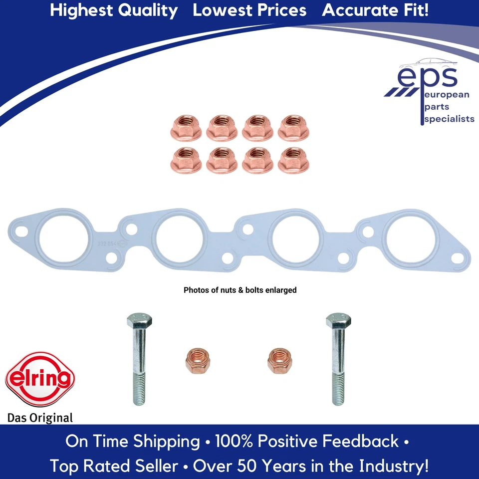 Junta colector escape con tuercas de bloqueo pernos tubo mercedes 190d 2.2 1984-85 Foto 4 de 4