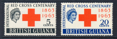 Guiana Británica 1963 centenario de la Cruz Roja SG350/351 montada sin montar o nunca montada - Imagen 1 de 1