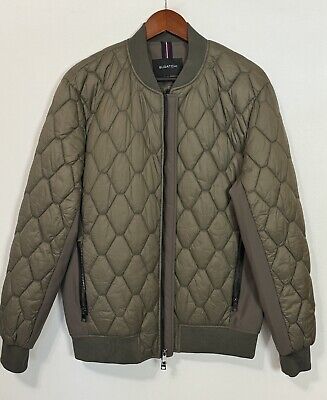 363 Bugatchi Quilted Honeycomb Men's Bomber Jacket Size M 363 Bugatchi Quilted Honeycomb Men's Bomber Jacket Size M