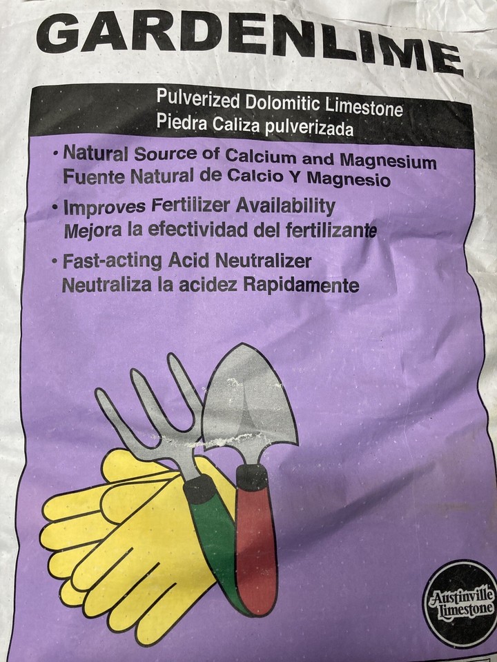 20 lbs DOLOMITE GARDEN LIME Powder Vegetable Gardens 21.5% Calcium 11% ...