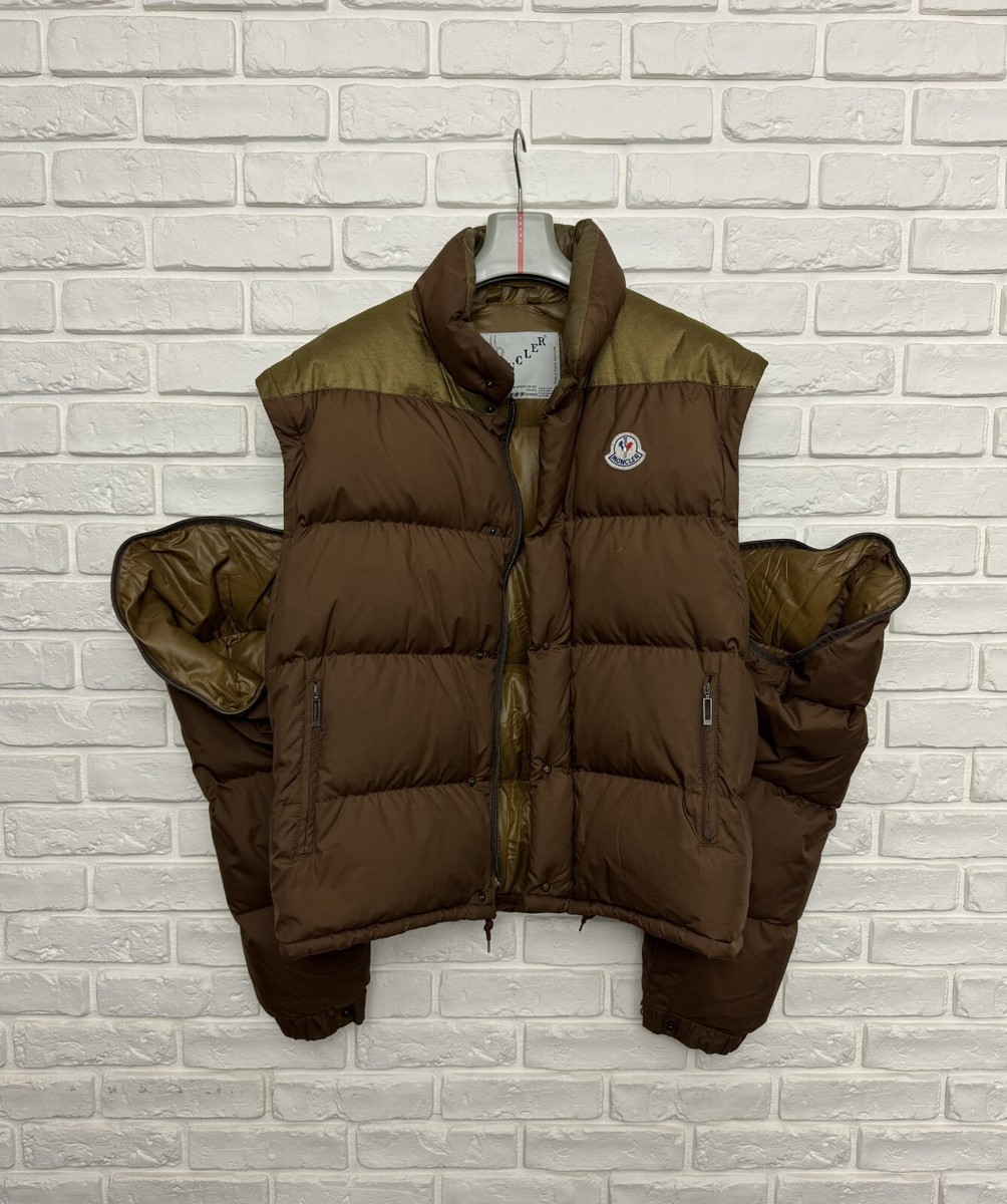 MONCLER Morellet Down Vest BROWN XLサイズ Vintage 80s 90s Moncler Grenoble Down Jacket Puffer Vest 2
