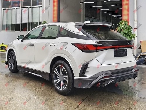 Carbon/Gloss Black Rear Bumper Splitters Fins For Lexus RX350 RX450H+ RX500h 23+ - Imagen 7 de 31