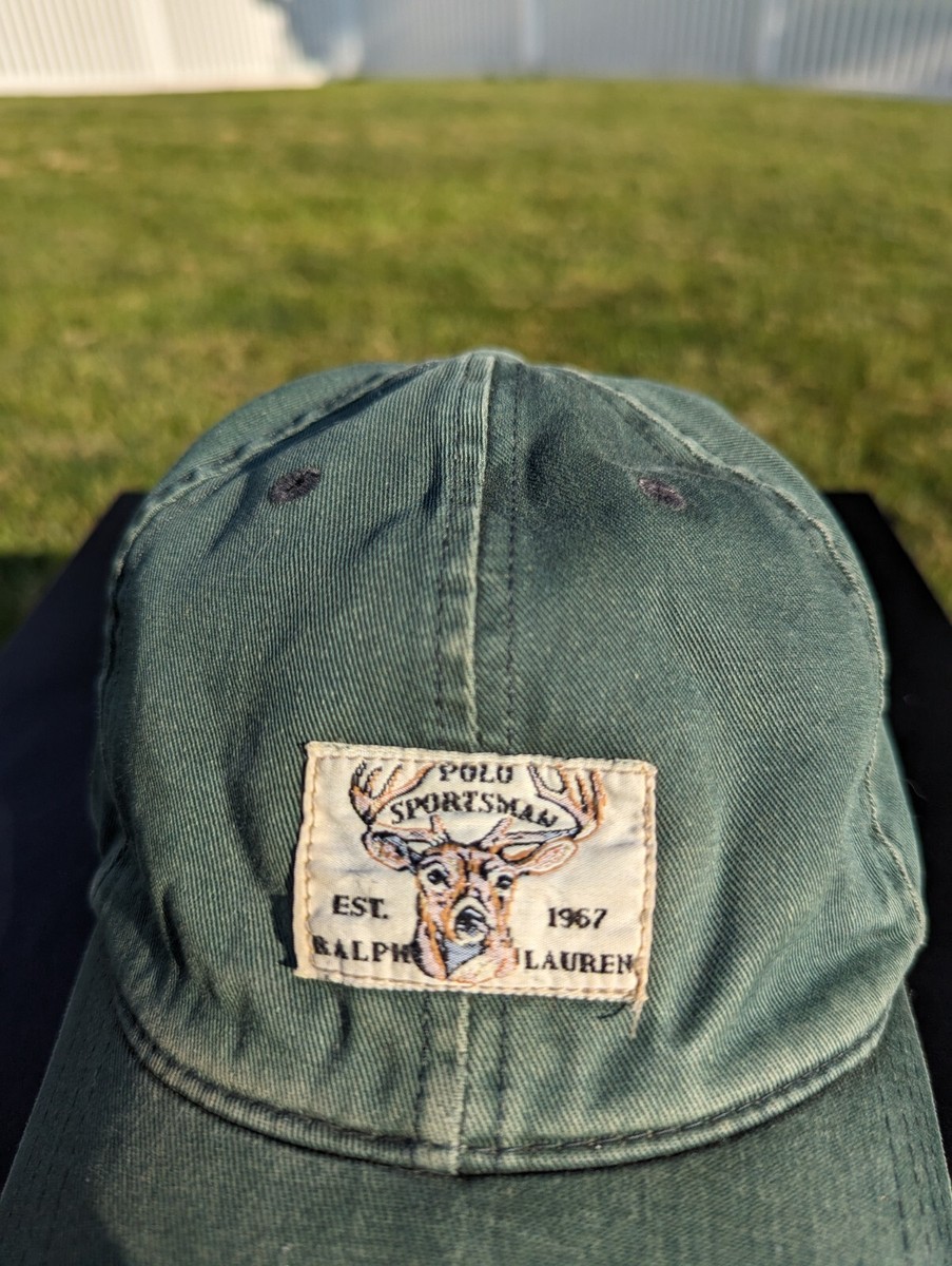 RARE VTG 90s Polo Sportsman Ralph Lauren Hat Strapback Deer Stag