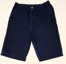 Faded Glory Boy's Chino Shorts Size 12 Blue Adjustable Waist.