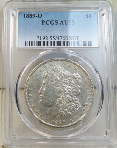 1889 O Morgan dollar PCGS AU55 *VAM 20a partial E rev. EliteCD/Hot50* BR