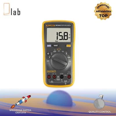 MULTIMETRO DIGITALE 15B MAX FLUKE COMPRESI CAVI PUNTALI VOLTOMETRO AMPEROMETRO