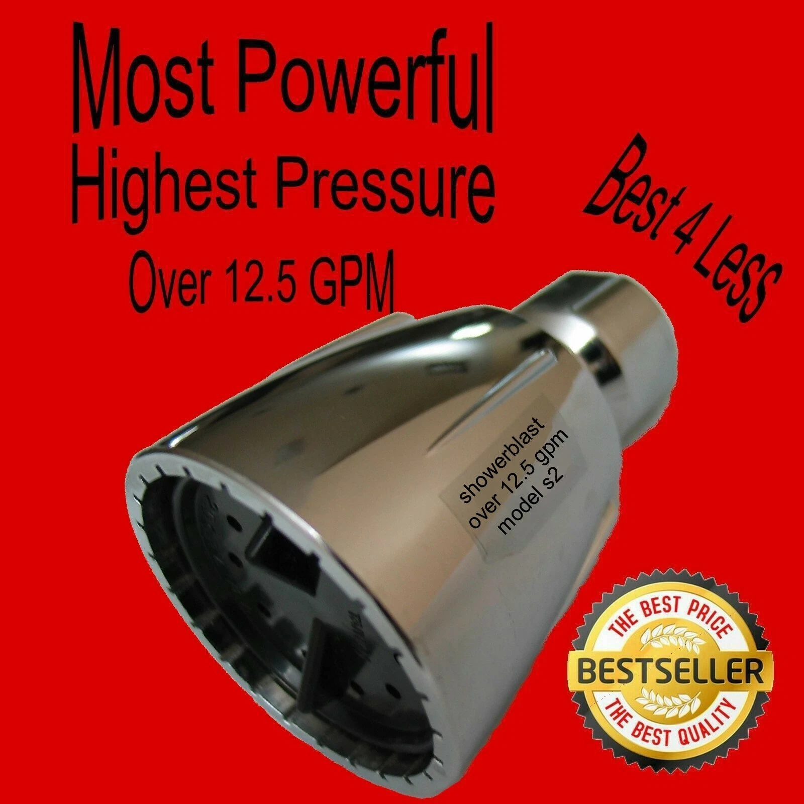 High Pressure Shower Head Over 12.5 gpm Original Super Ultra Drencher Model s2