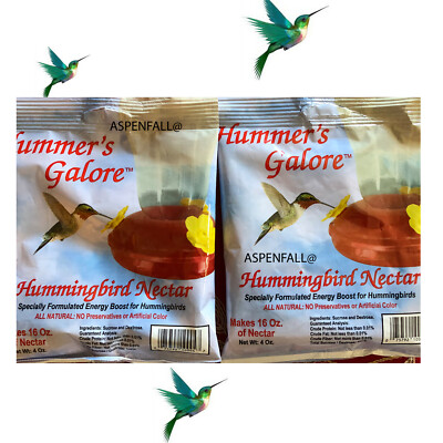Value Buy! 2 Pkgs Hummingbird Nectar ~ Just Stir~No Boiling Makes 32 oz.  