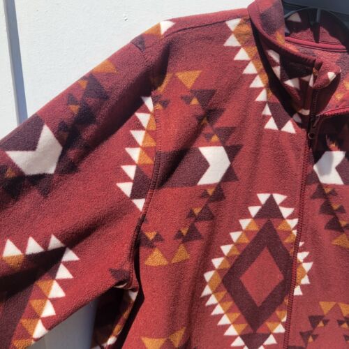 Sonoma Fleece Jacket Aztec Full Zip Size Large - Picture 3 of 12