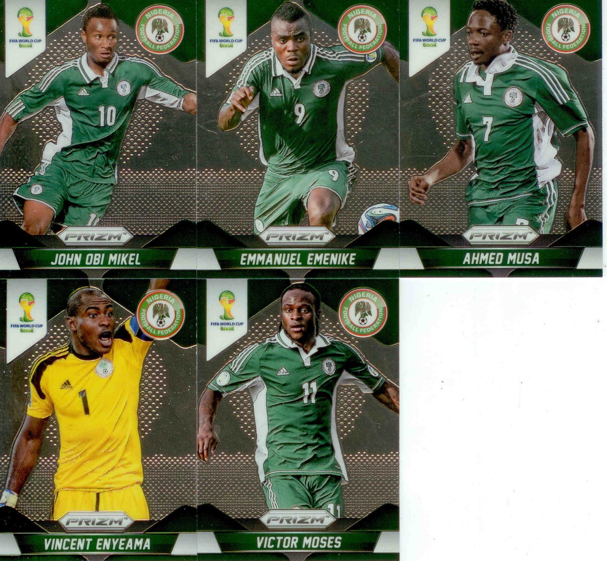2014 Brazil FIFA World Cup Soccer Prizm Card Base Team Set