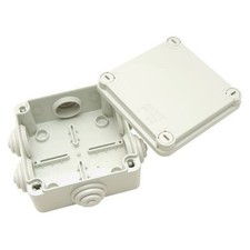 Image of Gewiss GW 44 004 Junction Box IP55 Screwed Lid Grey 100 x 100 x 50mm 6 Holes