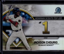 2023 Bowman Bowman Scouts Top 100 #BTP-1 Jackson Chourio Milwaukee Brewers