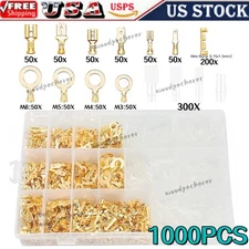 1000Pcs Assortment Spade Male Female Terminals Electrical Wire Crimp Connectors