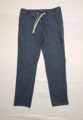Vuori Pants V412 Mens Sz Large Blue Ripstop Climber Stretch Utility Drawstring 