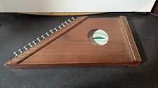 Vintage Zither Lap Harp Arpa Magica Wooden Musical Instrument With Sheet Music