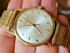 RARE Vintage Timex Men's Watch Wristwatch Wind Up Great Shape Gold Tone Working