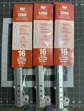 3-pack Knape & Vogt 1260 24" Side Mount Drawer Slide 60 Lb Ball Bearing Rollers