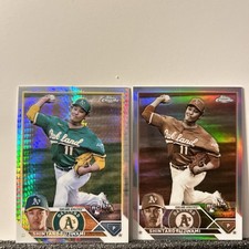 Shintaro Fujinami 2023 Topps Chrome Rookie Oakland A’s Sepia & Refractor Lot
