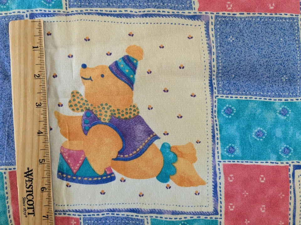 1 1/4 yardas. X 44" NIVERO/INFANTIL Tela Algodón ANIMALES DE REALIZACIÓN DE CIRCO Pasteles Foto 3 de 4