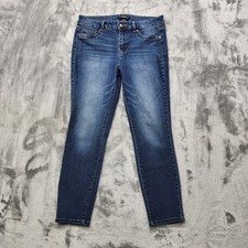 d. jeans Womens 8 Blue Mid Rise Skinny Leg Stretch Denim Ankle 5-Pocket Casual