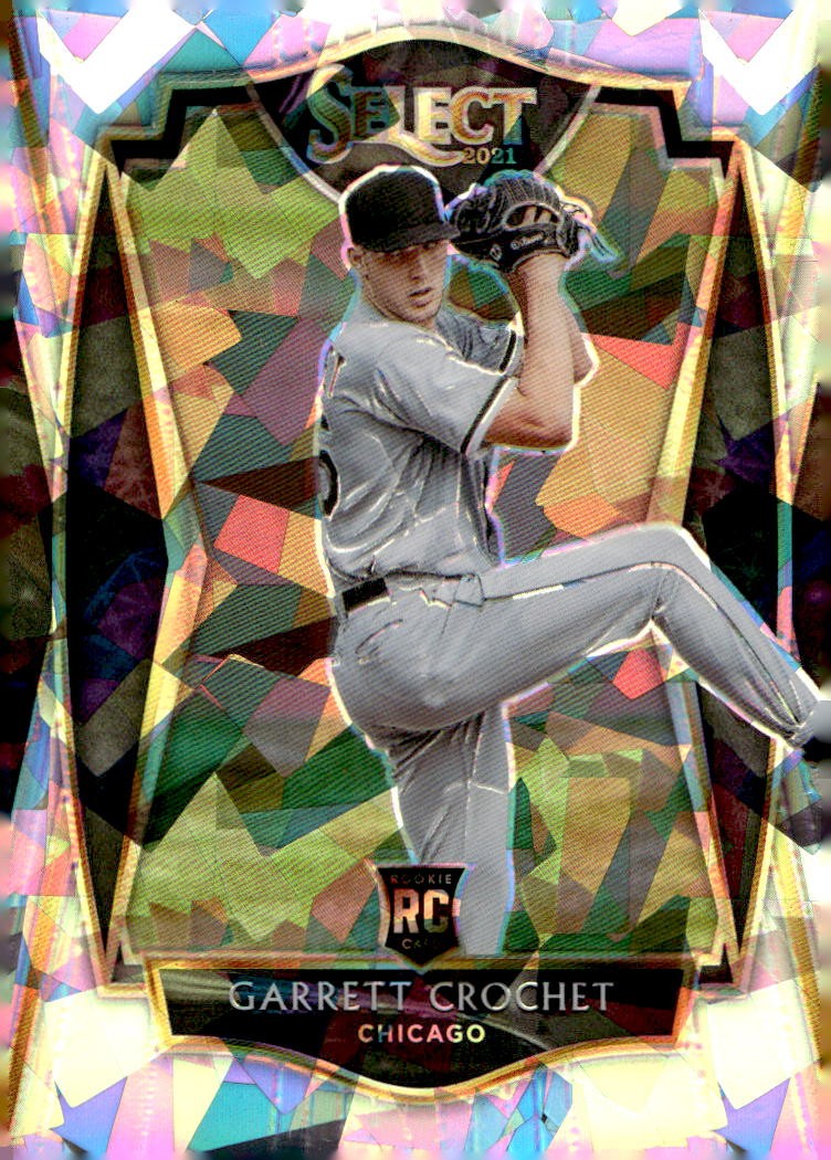 2021 Panini Select #187 Garrett Crochet Cracked Ice Prizm #/25