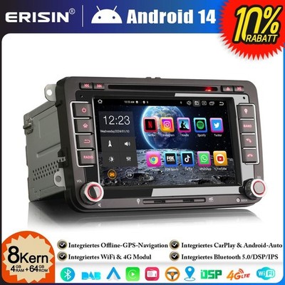 8-Kern Android 14 Autoradio GPS SWC Für VW Passat Golf 5 Jetta Polo Touran Seat