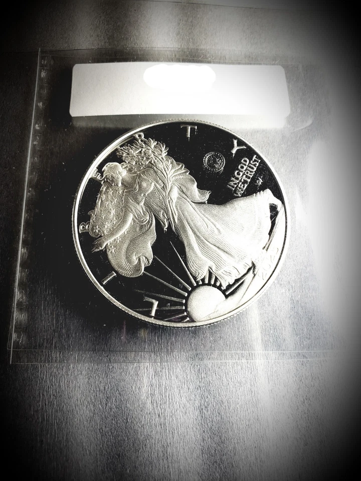 1964 US Proof Coin Sealed In Plastic Silver Quarter With 2025 Navy Privy Eagle - Image 3 of 4