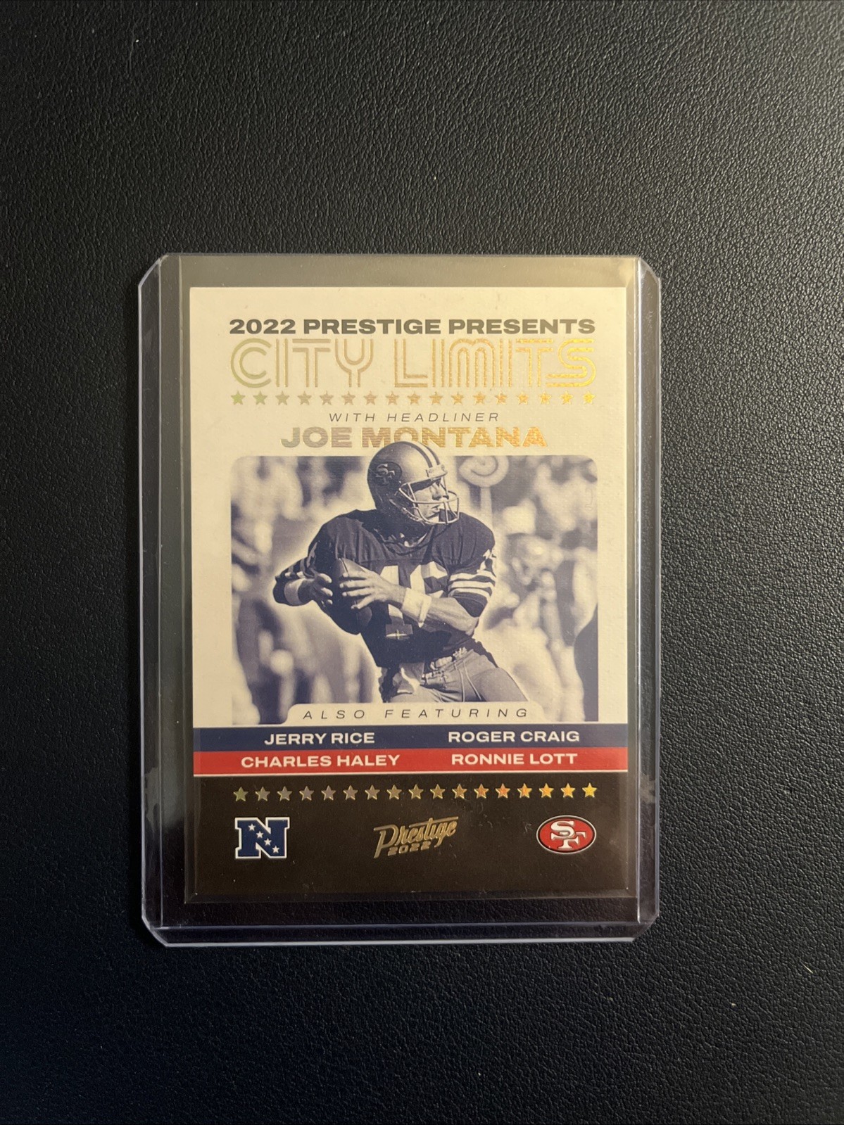 2022 Panini Prestige JOE MONTANA City Limits No. CL-9 Case Hit SSP 49ERS