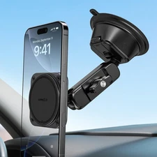APPS2Car Heavy-Duty Vacuum Suction Phone Mount [Industrial 20x N55 Magnet, Al...