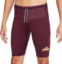 Nike Trail Lava Loops Dri-Fit Running 1/2 Tights Mens Size Medium Burgundy NWT