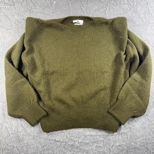 Mango Sweater Women's L Olive Green MNG Wool Blend