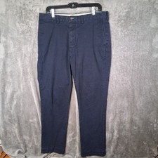 VTG Polo Ralph Lauren Classic Fit Chino Pants Navy Blue Mens 36x32 Inseam 31