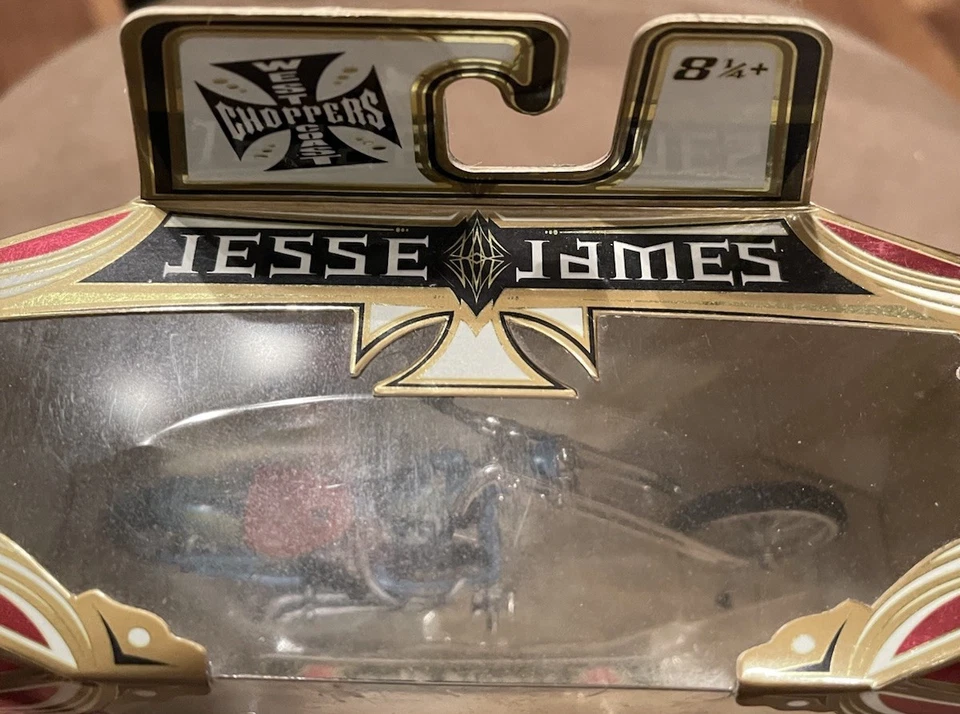 2005 West Coast Choppers Jesse James Gold Digger light blue with gold flames - Image 3 of 3