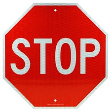 Faittoo Stop Sign, 24 x 24 Inches Octagon 24 x 24 - 1 Pack, red
