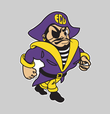#ad Sticker East Carolina Pirates Logo Die Cut Laminated Vinyl Decal $3.50