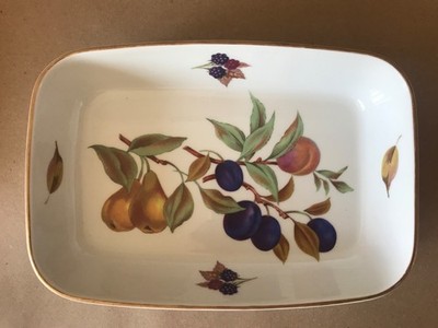 Royal Worcester Evesham Gold rechteckige Bräter-/Servierschale