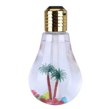 Creative USB Electric Bulb Humidifier Mini Colorful Night Light Micro Landscape